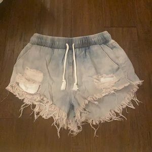 Draw String Vintage Jean Shorts